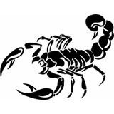 Sticker Usta Akrep - Scorpion - Araba - Oto - Motosiklet - Karavan - Cam Sticker 00588 Siyah 40x30 Cm