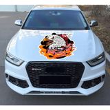 Sticker Usta Alev Kartal Şahin Sticker Araba 00965 Renkli 100x91 Cm