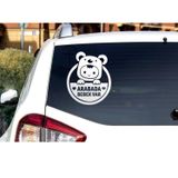 Sticker Usta Arabada Bebek Var Araba Oto 000001 Beyaz 25X20 CM 100 x 80 cmusta0b0a96ea-bb5-100x80