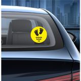 Sticker Usta Arabada Bebek Var - Araba - Oto - Araç - Sticker 00001 Renkli 20x20 Cm 30 x 30 cm StickerDizaynacf6b14b-c7b-30x30