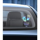 Sticker Usta Arabada Bebek Var - Araba - Oto - Motosiklet 02502 Çok Renkli 15x10 Cm 50 x 33 cmDizayn48584dfa-f32-50x33