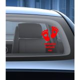 Sticker Usta Arabada Bebek Var - Araba - Oto - Motosiklet 02502 Kırmızı 20x14 Cm 150 x 105 cmDizayn2dd817cf-b10-150x105