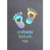 Sticker Usta Arabada Bebek Var Oto Araba Sticker 02502 Çok Renkli 30x21 Cm