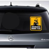 Sticker Usta Arabada Bebek Var Sticker, 00650 Renkli 25x20 Cm
