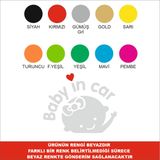 Sticker Usta Arabada Bebek Var Sticker Beyaz 16x13 70 x 57 cm