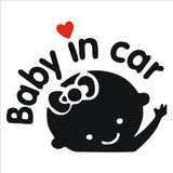 Sticker Usta Arabada Bebek Var Sticker Siyah 16x13
