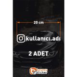 Sticker Usta Araç Kelebek Cam Sticker Etiketi Folyo Kesim- 2 Adet 20 cm - Beyaz 20 cm