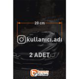 Sticker Usta Araç Kelebek Cam Sticker Etiketi Folyo Kesim- 2 Adet 20 cm - Gri 20 cm