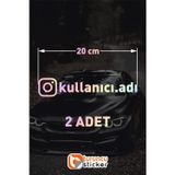 Sticker Usta Araç Kelebek Cam Sticker Etiketi Folyo Kesim- 2 Adet 20 cm - hologram 20 cm
