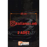 Sticker Usta Araç Kelebek Cam Sticker Etiketi Folyo Kesim- 2 Adet 20 cm - Kırmızı 20 cm