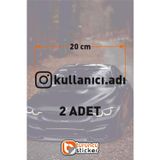 Sticker Usta Araç Kelebek Cam Sticker Etiketi Folyo Kesim- 2 Adet 20 cm - Siyah 20 cm