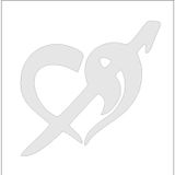 Sticker Usta Arapca Vav Harf Sticker 00894 Beyaz 10,5 x 10 cm