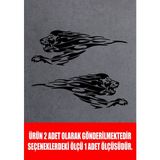 Sticker Usta Aslan Sticker (2 Adet ) - Araba Oto Motosiklet Karavan Cam Sticker - 00109 - Siyah - 25x9 Cm