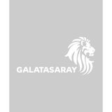 Sticker Usta | Aslanlı Galatasaray | Araba Laptop Duvar Folyo Sticker (Beyaz) - 40 x 20