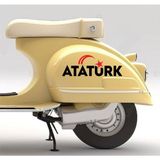 Sticker Usta Atatürk Ay Yıldız Sticker Araba Oto Motosiklet Karavan Sticker Etiket 00622 - 30x10 Cm - Siyah