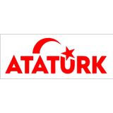 Sticker Usta Atatürk Ay Yıldız Türk Bayrağı Sticker 00884 Kırmızı 50 x 17,5 cm