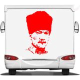 Sticker Usta Atatürk Büyük Türk Mustafa Kemal Atatürk Sticker 00276 Kırmızı 100x62 Cm 45 x 28 cm stickerusta77bbc8e8-94d-45x28