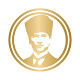 Sticker Usta Atatürk Büyük Türk Mustafa Kemal Siüet Araba Oto Motosiklet Sticker 00069 - 12x12 Cm - Altın