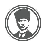 Sticker Usta Atatürk Büyük Türk Mustafa Kemal Siüet Araba Oto Motosiklet Sticker 00069 - 12x12 Cm - Gri