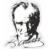 Sticker Usta Atatürk - Mustafa Kemal Atatürk - Araba - Oto - Motosiklet 00017 Renkli 12x10 Cm 35 x 29 cmDizayn5262fa73-db9-35x29