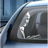 Sticker Usta Atatürk Mustafa Kemal ve Imza Sticker 00627 Beyaz 20x15 m