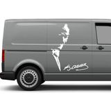 Sticker Usta Atatürk Mustafa Kemal ve Imza Sticker - Araba Oto Motosiklet Karavan Cam Sticker Etiket - Beyaz Renk - 00137 - 40x31 Cm