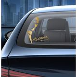 Sticker Usta Atatürk ve Imza Sticker Araba Oto Motosiklet Karavan Etiket 02134 - Altın - 23x20 Cm