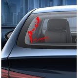 Sticker Usta Atatürk ve Imza Sticker Araba Oto Motosiklet Karavan Etiket 02134 - Kırmızı - 30x25 Cm
