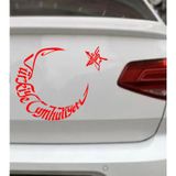 Sticker Usta Ay Yıldız Atatürk Türk Bayrağı Sticker Araba 00053 Kırmızı 100x75 Cm 60 x 45 cm