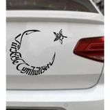Sticker Usta Ay Yıldız Atatürk Türk Bayrağı Sticker Araba 00053 Siyah 20x15 Cm