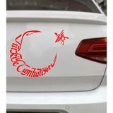 Sticker Usta Ay Yıldız Atatürk Türk Bayrağı Sticker Araba Oto Motosiklet Karavan Etiket 00053 Kırmızı 60x45 Cm