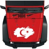 Sticker Usta Ay Yıldız - Türk Bayrağı - Oto 00341 Beyaz 60x35 Cm 45 x 26 cmustaacbc8dff-dd3-45x26