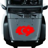 Sticker Usta Ay Yıldız - Türk Bayrağı - Oto 00341 Kırmızı 100x58 Cm 70 x 41 cmusta571ee00c-ebe-70x41
