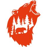 Sticker Usta Ayı Offroad Adventure Camping Kamp Off Road Sticker 03012 Kırmızı 10X7 CM 100 x 70 cm stickerusta73e0d97f-97d-100x70
