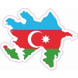 Sticker Usta Azerbaycan Bayrak Sticker Renkli 63 x 80 cm