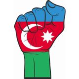 Sticker Usta Azerbaycan Bayrak Sticker Renkli 70 x 47 cm