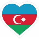 Sticker Usta Azerbaycan Bayrak Sticker Renkli 93 x 100 cm