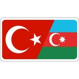 Sticker Usta Azerbaycan Türkiye Bayrak Sticker Kırmızı 100 x 55 cm StickerAtölyesifa37ee0d-686-100x55