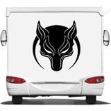 Sticker Usta Börü - Gökbörü Kurt Hilal - 00238 Siyah 10x9 Cm 60 x 54 cmustad002dd9a-fe8-60x54
