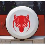 Sticker Usta Börü Sticker - Gökbörü Kurt Hilal Sticker - Araba Oto Cam Motosiklet Karavan Sticker - 00238 - Kırmızı - 10x9 Cm
