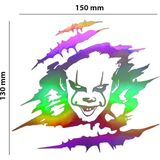 Sticker Usta Çaki Bebek Hologram – Işık Vurunca Renk Değiştirir – Modifiye Dekarasyon Araç,kask, Cam Uyumlu,düz ve Prüzsüz Yüzeyler Çok Renkli 50 x 43 cm