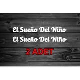 Sticker Usta El Sueno Del Nino Sticker - Bir Çocuğun Rüyası Sticker - Araba Oto Motosiklet Karavan Cam Araç Sticker - 00223 - Beyaz - 20x2 Cm