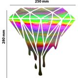 Sticker Usta Elmas Hologram – Işık Vurunca Renk Değiştirir – Modifiye Dekarasyon Araç,kask, Cam Uyumlu,düz ve Prüzsüz Yüzeyler Çok Renkli 36 x 40 cm 9504000005050-36x40