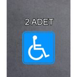 Sticker Usta Engelli Araç (2 Adet - Araba Oto Cam - 00217 Renkli 8X8 CM 55 x 55 cmustaa91e776d-2a3-55x55