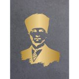 Sticker Usta Gazi Mustafa Kemal Büyük Türk 00008 Altın 12x9 Cm 70 x 52 cm StickerDizayn03261bff-1fe-70x52
