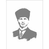 Sticker Usta Gazi Mustafa Kemal Büyük Türk 00008 Gri 12x9 Cm 60 x 45 cm StickerDizayn6d662d2f-13e-60x45