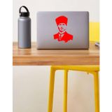 Sticker Usta Gazi Mustafa Kemal Büyük Türk 00008 Kırmızı 12x9 Cm 55 x 41 cm StickerDizaynbec6612e-028-55x41