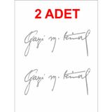 Sticker Usta Gazi Mustafa Kemal Imza - Atatürk Imza Gri 30x12 Cm 80 x 32 cmusta960234be-597-80x32