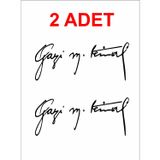Sticker Usta Gazi Mustafa Kemal Imza - Atatürk Imza Siyah 20x8 Cm 50 x 20 cmusta7b276fef-6c7-50x20