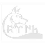 Sticker Usta Göktürkçe Türk Yazı ve Kurt Araba Sticker 00920 Beyaz 30 x 24 cm